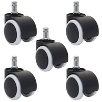 MCW 5er-Set Universalrollen MCW-L92, Bürostuhl-Rollen Stuhlrollen Möbelrolle Hartbodenrollen, Ø
