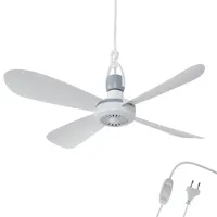 BestLivings Mobiler Deckenventilator mit Stecker und Schalter, 220V-240V /