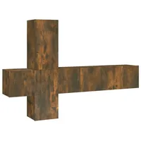 VidaXL 5-tlg. TV-Schrank-Set Räuchereiche Holzwerkstoff - Braun