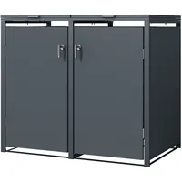ML-Design Mülltonnenbox 2er für 2 Tonnen, 240L 132x80x116,3 cm,