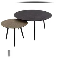 KAWOLA Lauca Schwarz Bronze Rund 74 x 74 x