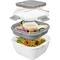 Greentainer Lunchbox Auslaufsichere Bento Box mit 1 Gabel, Salatbehälter