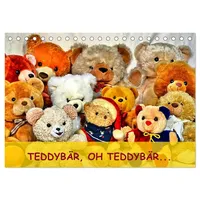 Calvendo TEDDYBÄR, OH TEDDYBÄR... (Tischkalender 2026 DIN A5 quer),