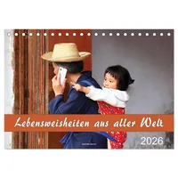 Calvendo Lebensweisheiten aus aller Welt (Tischkalender 2026 DIN A5