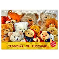 Calvendo TEDDYBÄR, OH TEDDYBÄR... (Tischkalender 2026 DIN A5 quer),