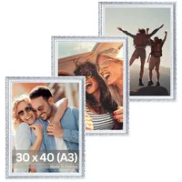 Victor Rubens Vintage Silber/Weiß 30x40 cm 3er Set