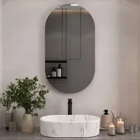 Planetmöbel Spiegel oval 50x90 cm, ohne LED, ohne Rahmen