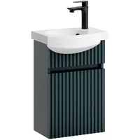 Planetmöbel Waschtisch Waschtischunterschrank mit Waschbecken Wega 40 cm Matt