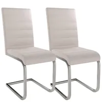 Juskys Schwingstuhl Vegas mit Cord - Beige