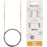 KnitPro Basix Birch Rundstricknadel, 150 cm Länge x 2.75