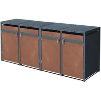 ML-Design Mülltonnenbox 264 x 80 x 116,3 cm anthrazit