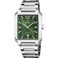 Festina F20677/5 Herren-Armbanduhr Rechteckig Stahl/Grün