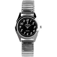 Classique Herrenuhr mit Edelstahlzugarmband - Silber/Schwarz