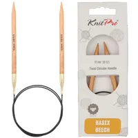 KnitPro Basix Beech Rundstricknadeln 60" (150cm) | 6.5mm