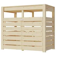 Karibu Mülltonnenbox mit Hochbeet Natur