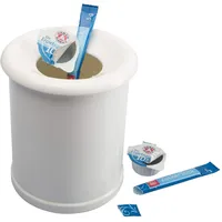 Westmark Tischabfall-/Kosmetikeimer, Füllvolumen: 1 Liter, Porzellan-Optik, Abnehmbarer Deckel, Kunststoff,