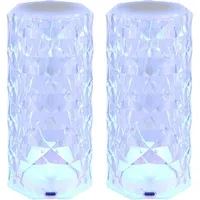 GLOBO LED Tischlampe dimmbar Touch Tischleuchte Wohnzimmerlampe Kristall Nachttischlampe