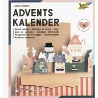 Folia Adventskalender Santa & Friends 72-teilig