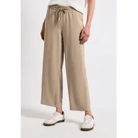 STREET ONE Damen 3716099 Wide Leg Hose, safari beige,