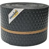 Zaunzu® Doppelstabmattenzaun 26 m x 19 cm Anthrazit/Rattan