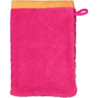 CAWÖ Lifestyle Splash Waschhandschuh 16 x 22 cm rosa-orange