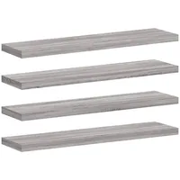 VidaXL Wandregale 4 Stk. Grau Sonoma 40x10x1,5 cm Holzwerkstoff