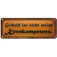 Roomando Blechschild | Geduld ist nicht meine Kernkompetenz |