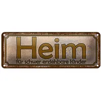 Roomando Vintage Blechschild | Heim für schwer erziehbare Kinder