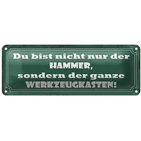 Roomando Metallschild Blechschild Spruch 27x10cm du bist nicht nur