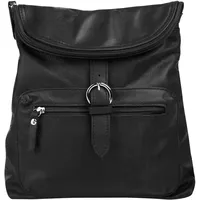 Forty° Cityrucksack echt Leder, Made in Italy schwarz