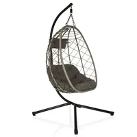 Hjh living Hängematte, COCOVA Outdoor Stuhl Schwarz/Grau