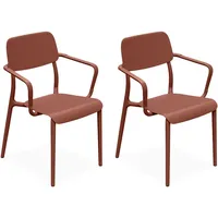 Konsimo® Gartenstuhl, Orange, Kunststoff, 57x84x55.5 cm, Gartenmöbel, Gartenstühle, Gartenstühle