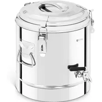 Royal Catering Thermobehälter Edelstahl 12 L mit Ablasshahn