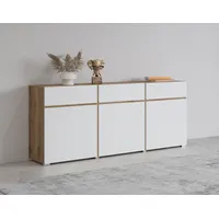 INOSIGN »Cross,Breite 180 cm, moderne grifflose Kommode,3 Türen/3 Schubkästen«,