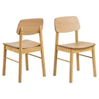 Actona Esszimmerstuhl Barlow Holz Eiche beige 2er Set