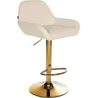 CLP Barhocker Braga Gold Kunstleder creme