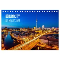 Calvendo Berlin City bei Nacht (Tischkalender 2026 DIN A5