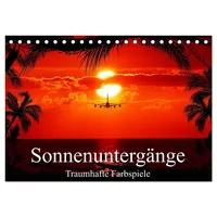 Calvendo Sonnenuntergänge • Traumhafte Farbspiele (Tischkalender 2026 DIN A5