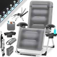 Kesser KESSER® Sonnenliege Liegestuhl, klappbare Gartenliege extra breit &