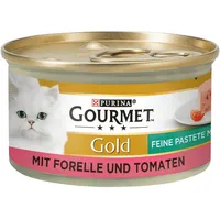 Purina Gold Feine Pastete mit Gemüse, Forelle & Tomate