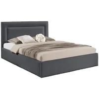 Mirjan24 Polsterbett Dunkelgrau, Textil, Rechteckig, 140x200 cm, Schlafzimmer, Betten,
