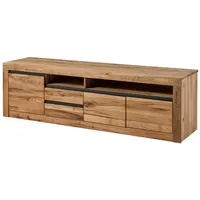 MASSIVMOEBEL24.DE TV-Board Wild-/ Zerreiche 185x45x55 Eiche natur geölt MONTREUX