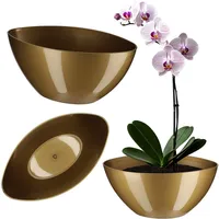Kadax Blumentopf, Pflanztopf aus Kunststoff, ovaler Topf, 38 x