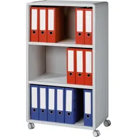 Paperflow Rollwagen 381K2.02 3 Fächer Polystyrol grau