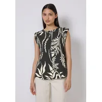 Street one studio Blusentop mit Rüschen, - schwarz,