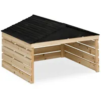 Relaxdays Mährobotergarage Holz 52,5 x 79 x 74 cm