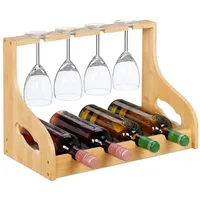 Relaxdays Weinregal 30 x 44,5 x 23,5 cm Natur