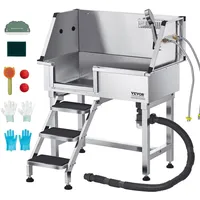 Vevor Hundepflegewanne Tierbadewanne Hundewaschstation linke Tür 870x488x1025mm