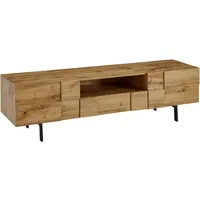 FineBuy Eiche Lowboard 160x46x43 cm Braun Holz