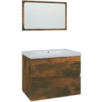 VidaXL Badmöbel-Set Räuchereiche 4-tlg. Braun